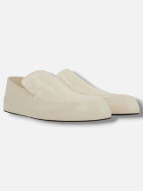 Jil Sander Women's Beige Leather Loafers Size 37.5